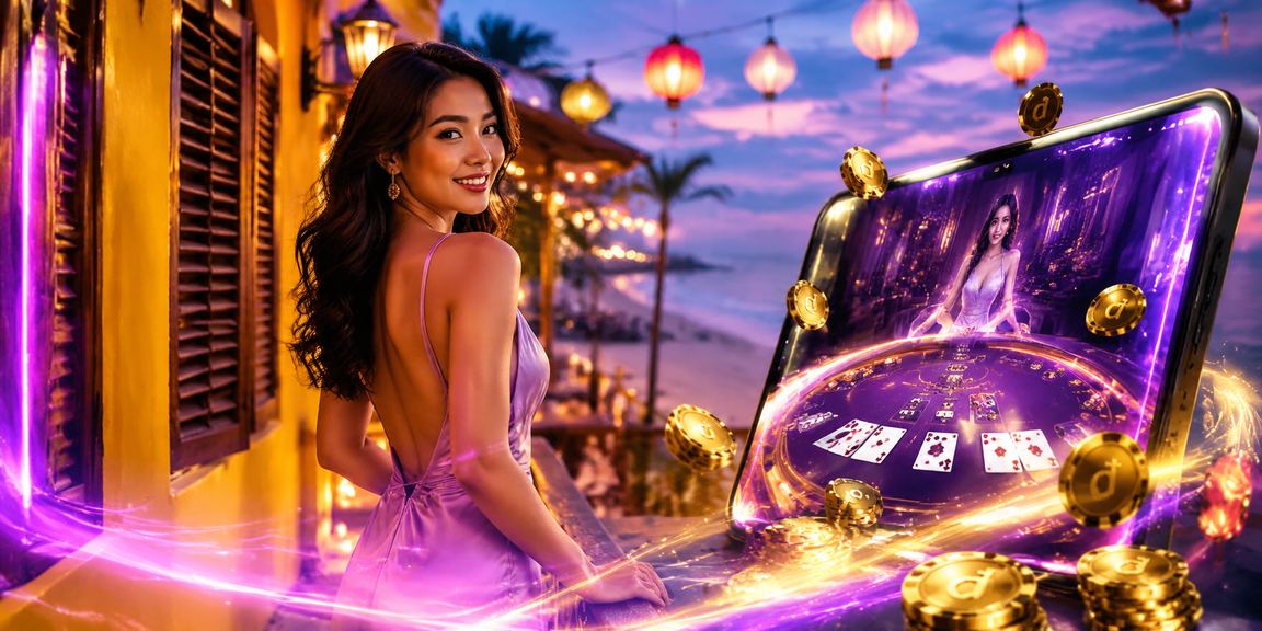 Khung cảnh chơi baccarat trên bãi biển Hội An vào hoàng hôn
